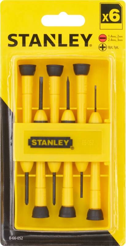 Stanley Handgereedschap 6-Delige Cushiongrip Schroevendraaierset Instrument Parallel Phillips 0-66-052