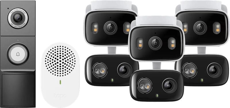 TP-Link Productnaam Tapo C246D 3-Pack + D235 Smart Battery & Wired Doorbell