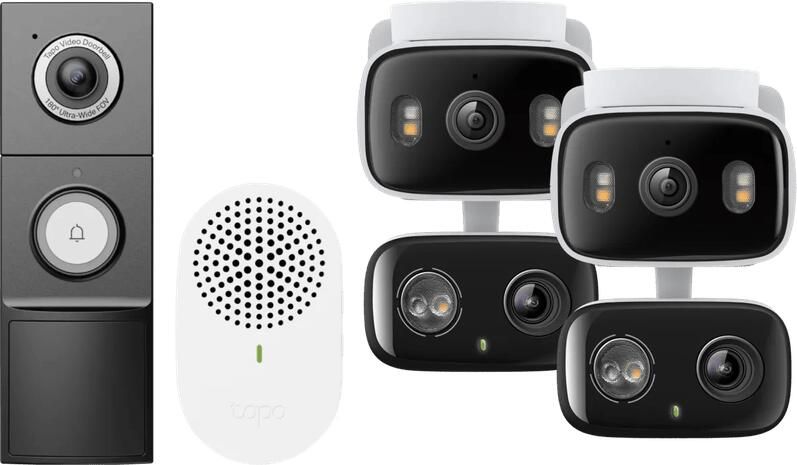 TP-Link Tapo C246D Duo Pack + D235 Smart Battery & Wired Doorbell