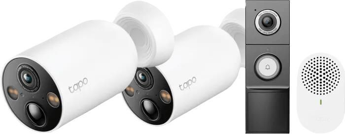 TP-Link Tapo C460 Duo Pack + D235 Smart Battery & Wired Doorbell