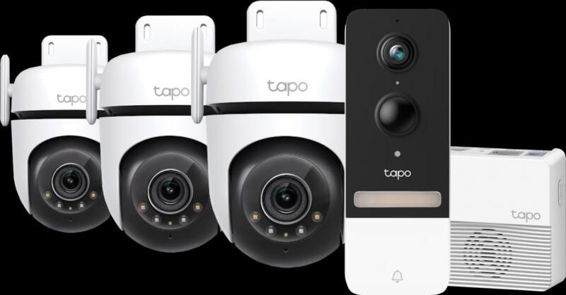 TP-Link Tapo C520WS 3-pack + Smart Battery Video Doorbell D230S1