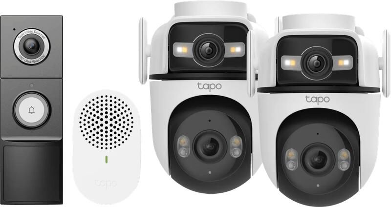 TP-Link Tapo C545D Duo Pack + D235 Smart Battery & Wired Doorbell
