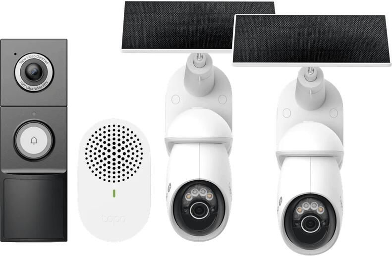 TP-Link Tapo C660 Solar Kit Duo Pack + D235 Smart Battery & Wired Doorbell