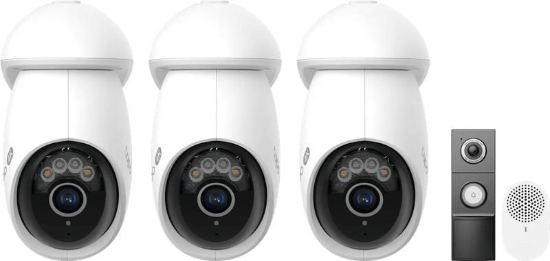 TP-Link TP- Link Tapo C560WS 3-Pack + D235 Smart Battery & Wired Doorbell