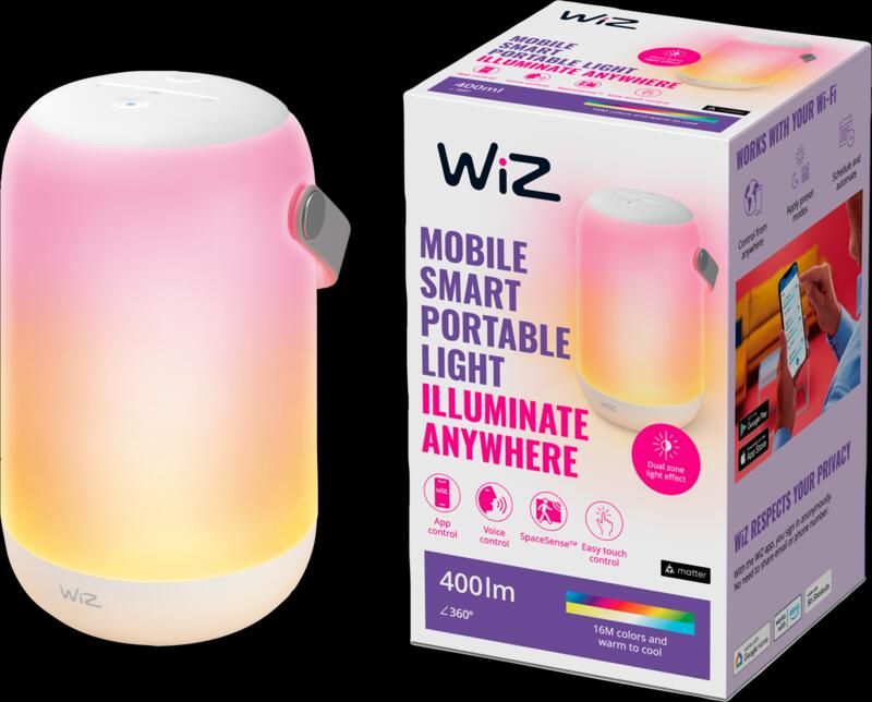 WiZ Connected WiZ Draagbare tafellamp Slimme LED-Verlichting Gekleurd