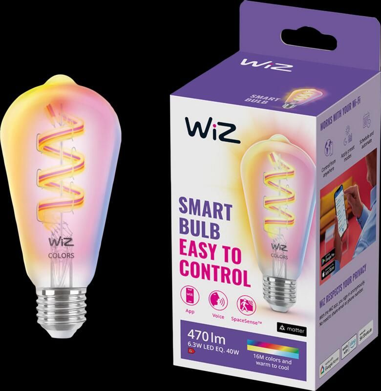 WiZ Connected WiZ Edison Filament lamp- Gekleurd en wit licht E27