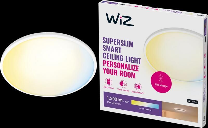WiZ Connected WiZ Plafondlamp SuperSlim alle tinten wit licht Wit