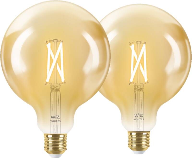 WiZ Smart Filament lamp Globe XL 2-pack Warm tot Koelwit Licht E27