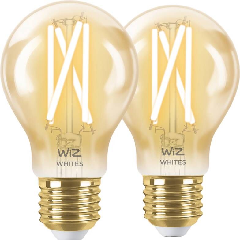 WiZ Smart Filament lamp Standaard Goud 2-pack Warm tot Koelwit Licht E27