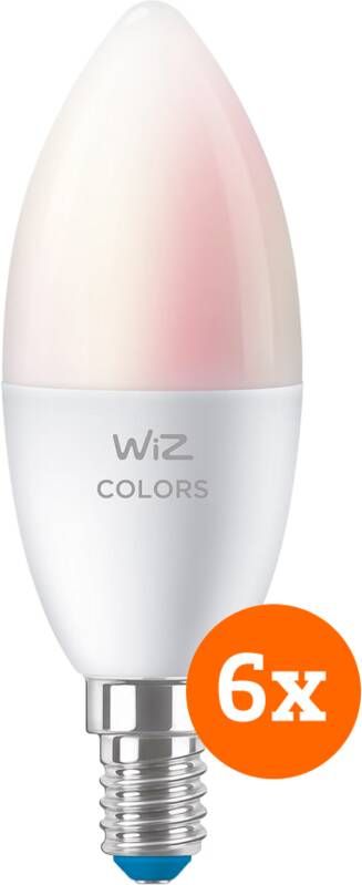 WiZ Connected WiZ Smart Kaarslamp 6-pack Gekleurd en Wit Licht E14