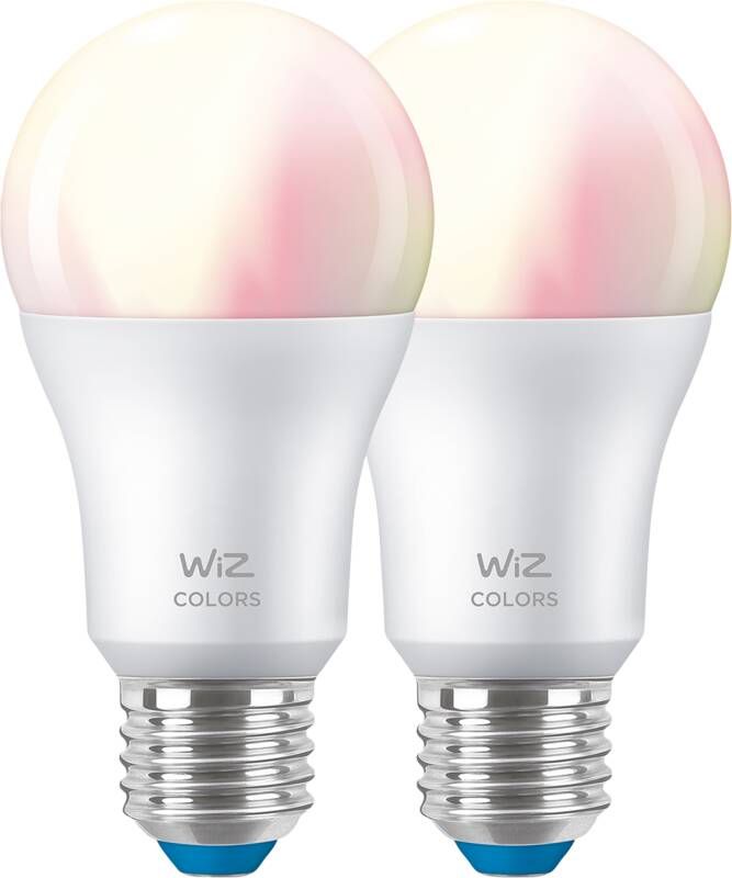 WiZ Smart lamp 2-pack Gekleurd en Wit Licht E27