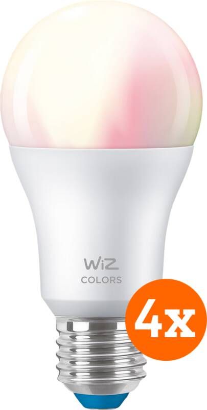 WiZ Smart lamp 4-pack Gekleurd en Wit Licht E27