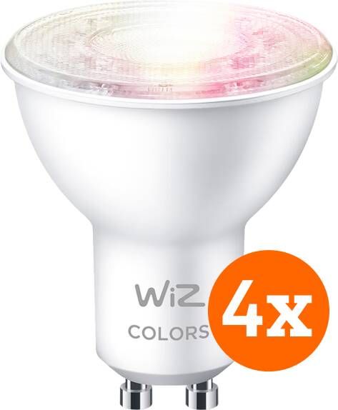 WiZ Connected WiZ Smart Spot 4-pack Gekleurd en Wit Licht GU10