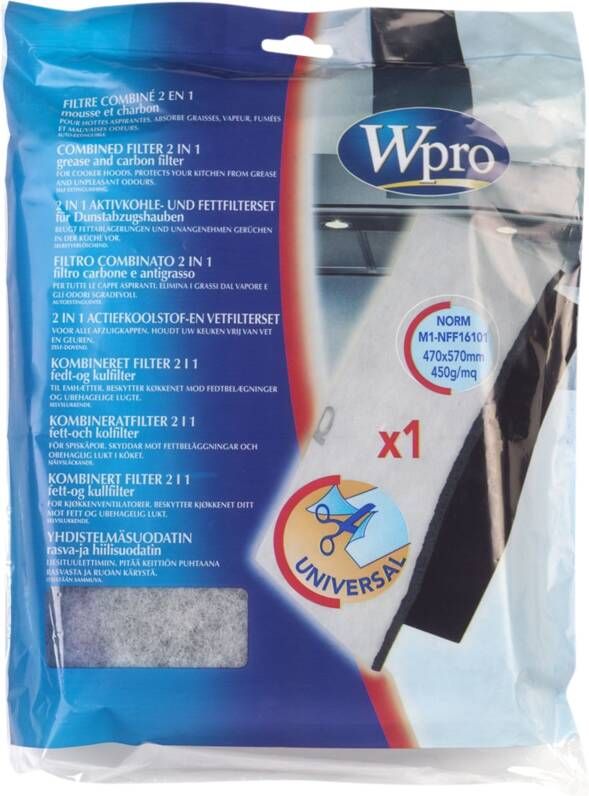 Wpro Afzuigkapfilter 2 in 1 47 x 57 cm