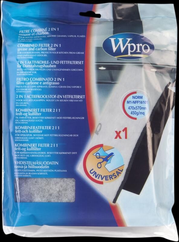 Wpro Afzuigkapfilter 2 in 1 47 x 57 cm