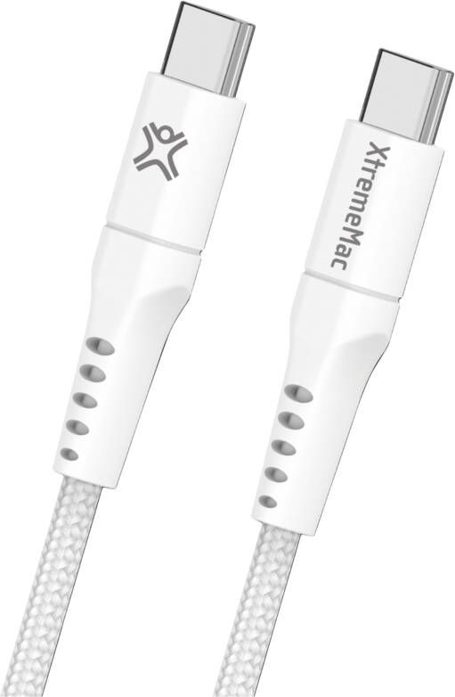 Xtrememac Usb C naar Usb C Kabel 2 5m Nylon Wit