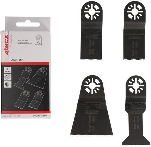 Mtools 4tecx Multizaagblad set universeel 92 hout-metaal 4 stuks |