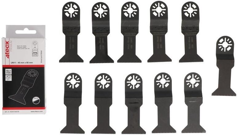 Mtools 4tecx Multizaagblad universeel 11 bi-metaal 45 x 60 mm 10 + 1 stuks |