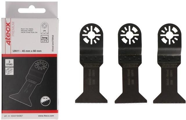 Mtools 4tecx Multizaagblad universeel 11 bi-metaal 45 x 60 mm 3 stuks |