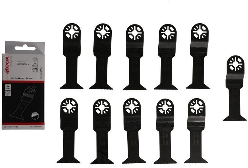 Mtools 4tecx Multizaagblad universeel 12 bi-metaal 44 x 78 mm 10 + 1 stuks |