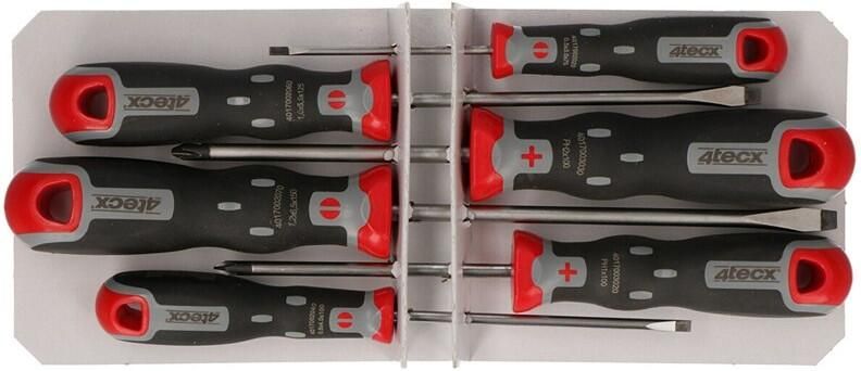 4tecx Schroevendraaier set 4 stuks gleuf 2 stuks Phillips