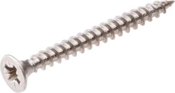 4tecx Assortiment spaanplaatschroeven platverzonkenkop Pozidriv 1272-delig RVS A2