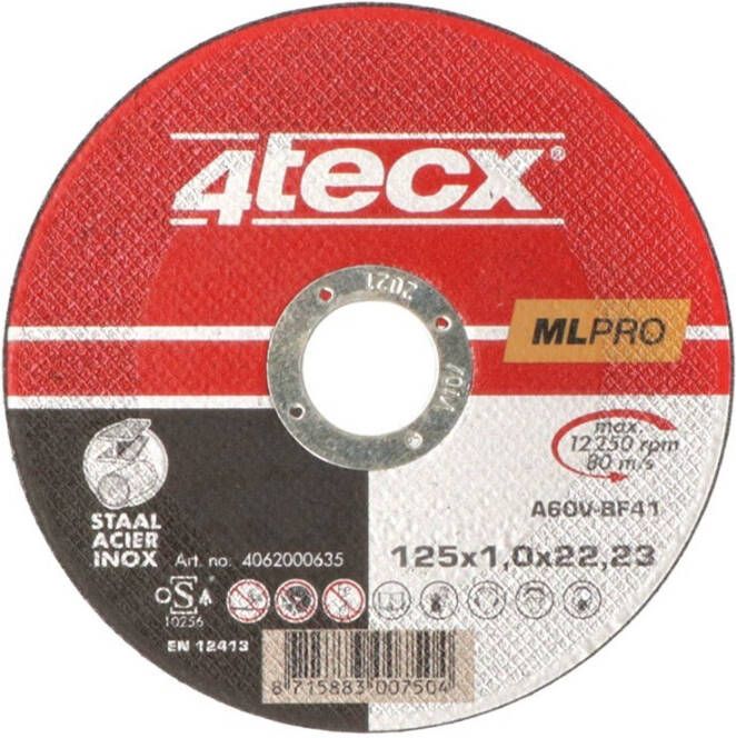 4tecx Doorslijpschijf Mega-Line A46T BF41 115 x 1 6 x 22 23mm
