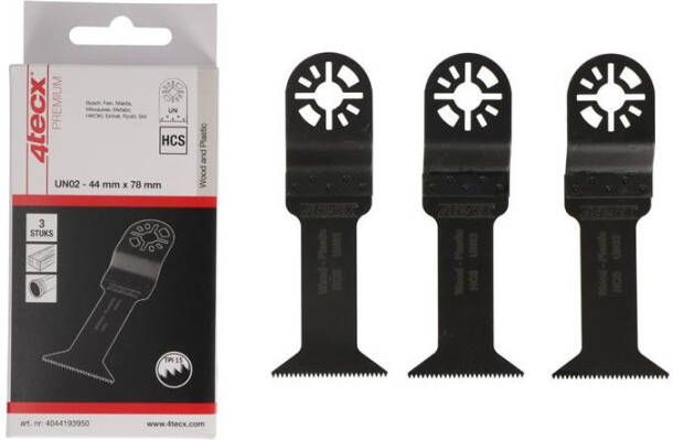 Mtools 4tecx Multizaagblad universeel 02 standaard hcs 44 x 78 mm 3 stuks |