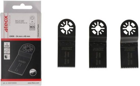 Mtools 4tecx Multizaagblad universeel 06 precisie hcs 34 x 40 mm 3 stuks |