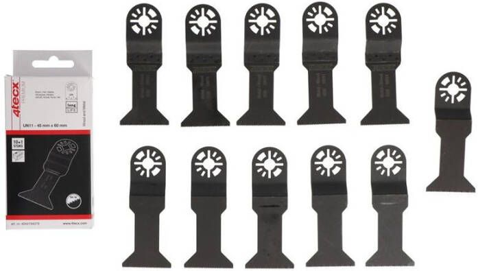 Mtools 4tecx Multizaagblad universeel 11 bi-metaal 45 x 60 mm 10 + 1 stuks |