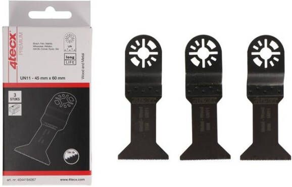 Mtools 4tecx Multizaagblad universeel 11 bi-metaal 45 x 60 mm 3 stuks |