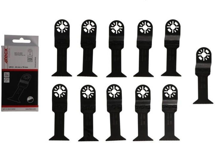 Mtools 4tecx Multizaagblad universeel 12 bi-metaal 44 x 78 mm 10 + 1 stuks |