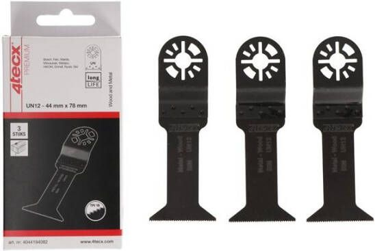 Mtools 4tecx Multizaagblad universeel 12 bi-metaal 44 x 78 mm 3 stuks |