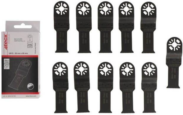 Mtools 4tecx Multizaagblad universeel 15 bi-metaal 45 x 60 mm 10 + 1 stuks |
