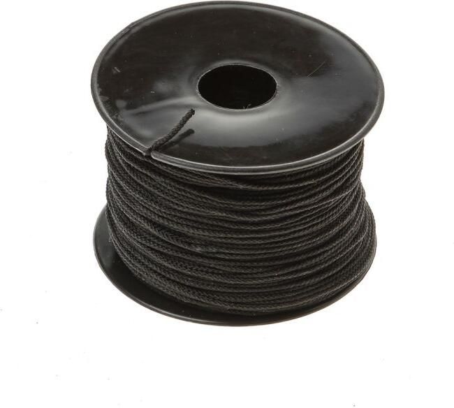 Algemeen Nylonkoord zwart gevlochten 1 5mm(100m)