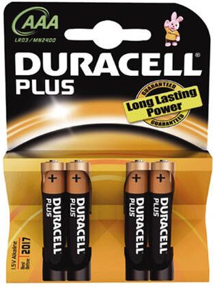 Algemeen Batterij Durac.potl.1.5v AAA lr03(4)blist.
