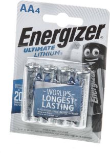Energizer Lithium Batterij AA | 1.5 V DC | 3000 mAh | 4 stuks ENLITHIUMAAP4