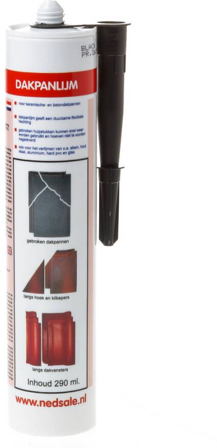 Algemeen Dakpanlijm zwart 290ml - Foto 1