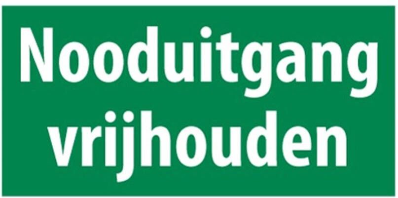 Algemeen GFS pictogram NOODUITGANG VRIJHOUDEN sticker