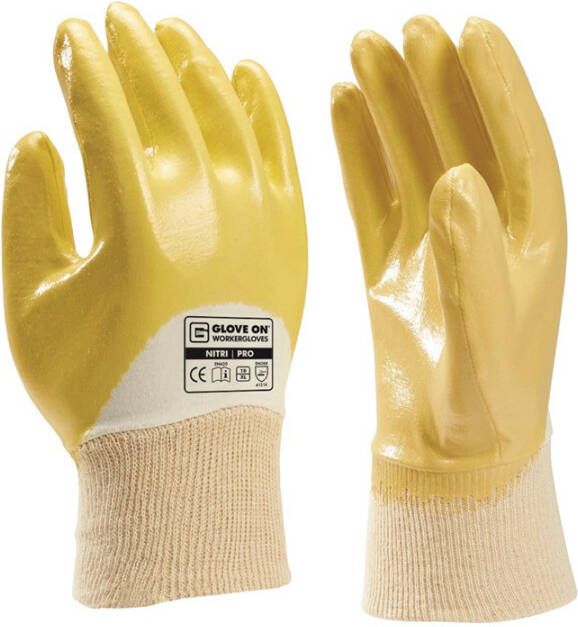 Algemeen Handschoen Nitro Pro nitrile gecoat geel mt 9 (L)
