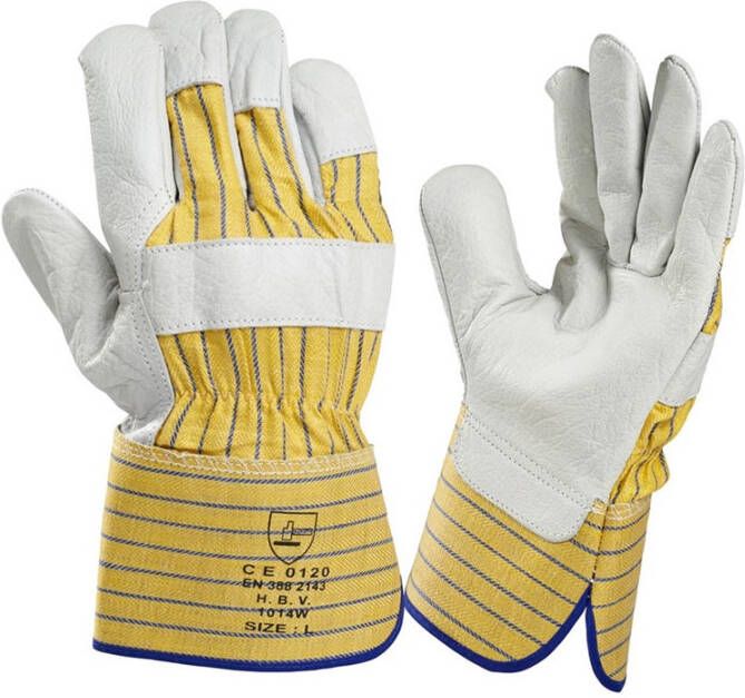 Algemeen Handschoen1 014W-10 boxleder geel met kap 10cm