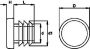 Verpas Insteekdop rond zwart 25x1.0x2.0mm - Thumbnail 2