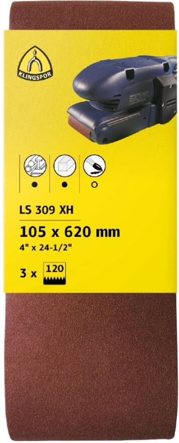 Algemeen Klingspor schuurband LS 309 XH 100x560mm K120 (3st)