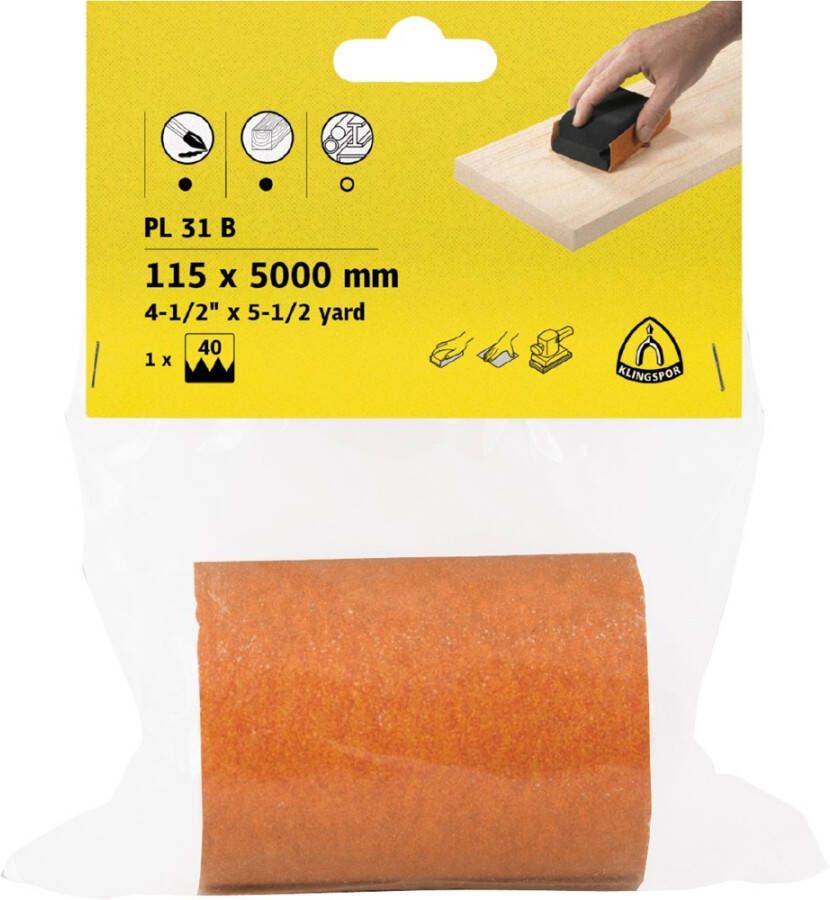 Algemeen Klingspor schuurpapier 115mm universeel K120 (5mtr)