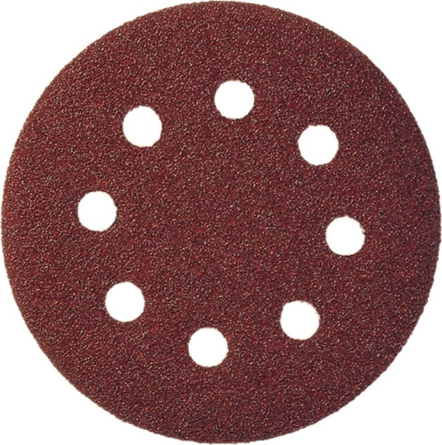 Klingspor Schuurpad met klitbevestiging | GLS 5 125 mm korreling 120 | voor hout metaal korund | Gatenaantal 8 | 50 stuks 89493 89493a