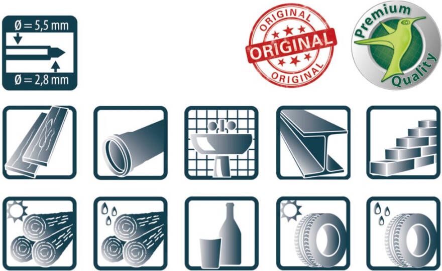 Pica -Dry 3030 Longlife Markeerpotlood | Blister PI3030SB