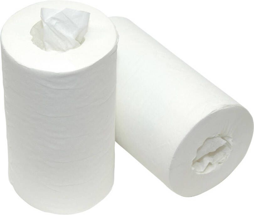 Algemeen Mini poetspapier kokerloos 1-laags wit br 20cm (120mtr)