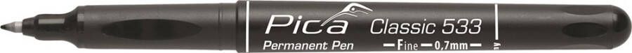 Algemeen Pica 533 46 permanent pen 0 7mm rond zwart