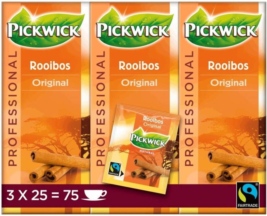 Algemeen Pickwick Fairtrade thee Rooibos 1 kops (75x1.5gr) - Foto 1