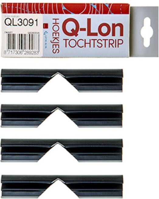 Algemeen Q-Lon tochtstrip QL3091 zwart 4 hoeken (4x10cm)